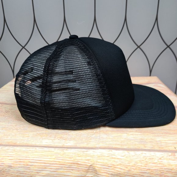 Lumos mens trucker hat adjustable snapback mesh baseball black retro cap sz OS - Picture 6 of 9